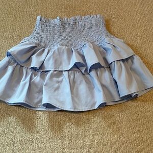 Girls 11-12 Light Blue Skirt With Attached Undershorts